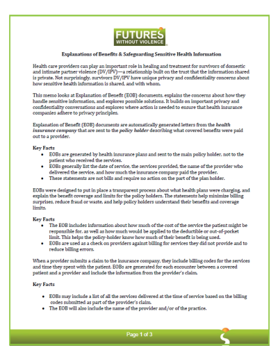 the first page of a memo